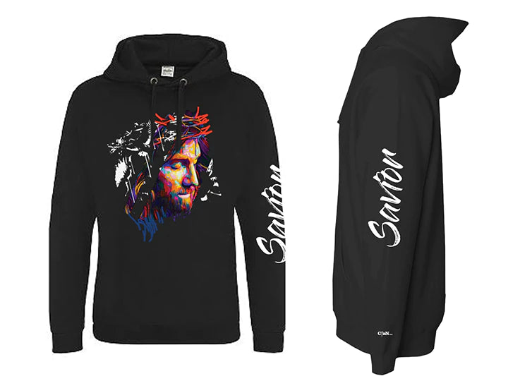 Jesus Saviour Hoodie Black CfaN UK Resources